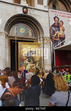 Padua,Italy,13 June 2008,feast of St.Anthony.The painting of the Saint is taken into procession Stock Photo