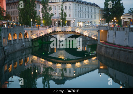 Tromostovje ljubljana Stock Photo