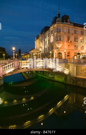 Tromostovje ljubljana Stock Photo