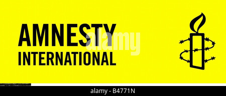 symbol / emblem / icon, Amnesty International Logo, yellow, Additional-Rights-Clearance-Info-Not-Available Stock Photo