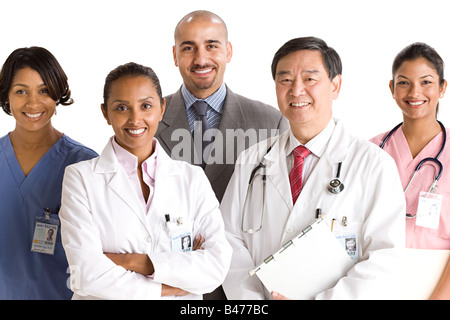 Portrait of doctors and nurses Stock Photo