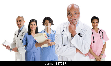 Portrait of doctors and nurses Stock Photo