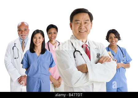 Portrait of doctors and nurses Stock Photo