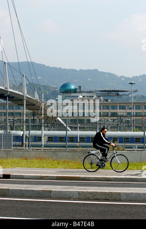 Lingotto building with Renzo Piano's bubble. Turin, Italy. Stock Photo