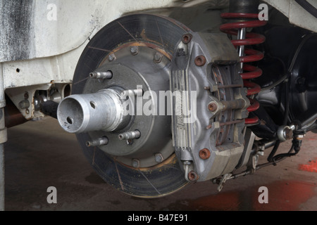 Brake disc rotor and calliper on a dedicated motorsport race car Stock Photo