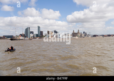 The Uruguayan sailing ship the Capitan Miranda at the Tall Ships race parade in Liverpool July 2008 Stock Photo