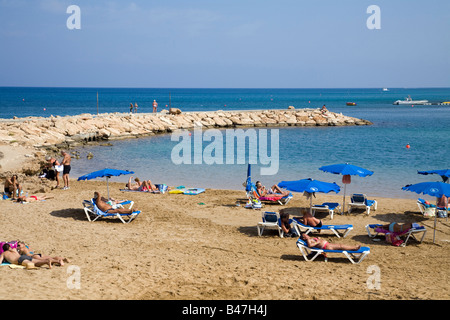 PERNERA BEACH NEAR PARALIMNI, PROTARAS, CYPRUS Stock Photo