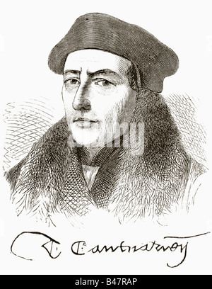 Thomas Cranmer (1489-1556) Protestant Archbishop of Canterbury, under ...