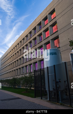 The liquid nitrogen tank supplying Building 18 on the Massachusetts Institute of Technology campus in Cambridge MA as seen on 9 Stock Photo