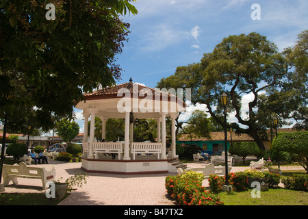 8th of December Square. Penonome, Province of Cocle, Republic of Panama, Central America. Stock Photo