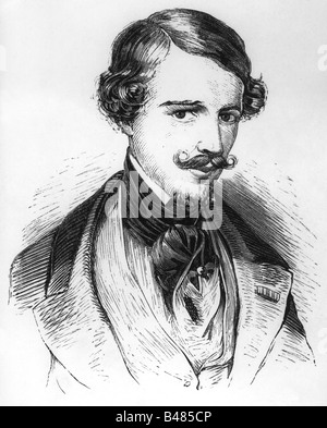 Maximilian Joseph, 4.12.1808 - 15.11.1888, Duke in Bavaria, portrait, wood engraving, circa 1840, ,