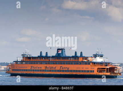 Staten Island Ferry in New York harbor Stock Photo