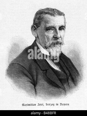Maximilian Joseph, 4.12.1808 - 15.11.1888, Duke in Bavaria, portrait, old age, wood engraving, circa 1880, ,