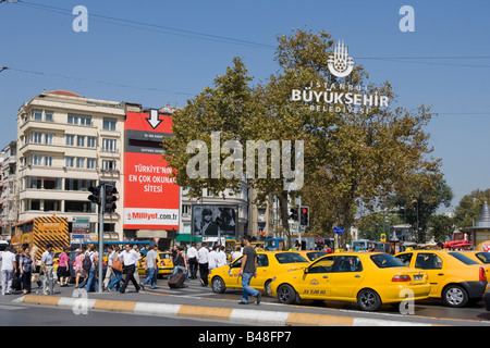 Taksim Square Istanbul Turkey Stock Photo