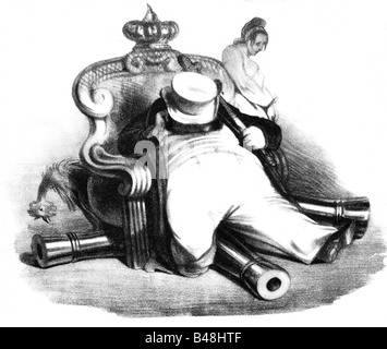 Louis Philippe, 6.10.1773 - 26. 8.1850, King of France 7.8.1830 -  24.2.1848, caricature, Past, Present, Future, drawing by Honore Daumier,  1849 Stock Photo - Alamy