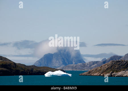 Aug 2008 - Iceberg in Arsuk Fjord along the southwest coast Greenland Stock Photo