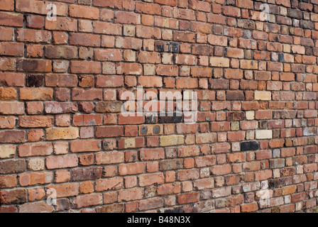 Wall made of red brick with a perspective view Stock Photo
