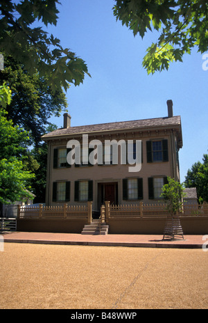 Historic Abraham Lincoln home Springfield Illinois Stock Photo