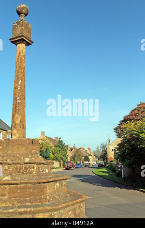 Hinton St George Somerset UK from Stone Preaching Cross Stock Photo