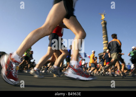 People taking part in the 33rd Berlin Marathon, Berlin, Germany Stock Photo