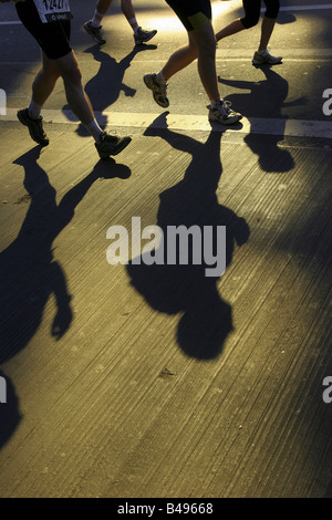 People taking part in the 33rd Berlin Marathon, Berlin, Germany Stock Photo