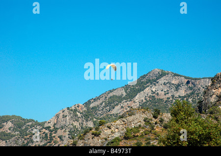 Paragliding in Oludeniz Fethiye Turkey Stock Photo