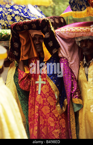 A colorful Timkat festival procession in Ethiopia Stock Photo - Alamy