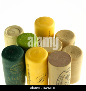 Plastic wine bottle corks Stock Photo - Alamy