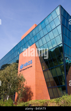 Blue Leanie office block HBOS bank headquarters Aylesbury Buckinghamshire England, United Kingdom. Stock Photo