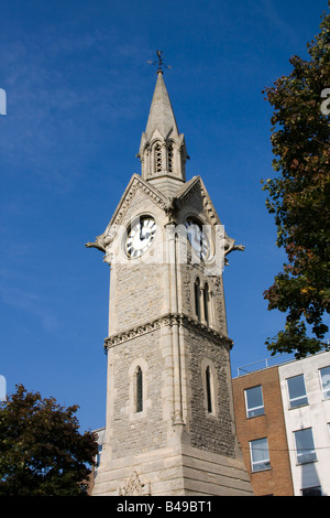 clock tower Market Square Aylesbury town centre high street Buckinghamshire England, United Kingdom. Stock Photo