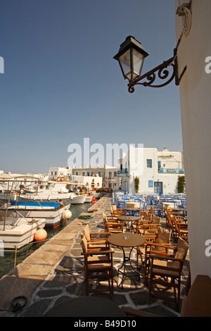 Naousa Naoussa Harbour Paros Greek Cyclades Island Greece Stock Photo