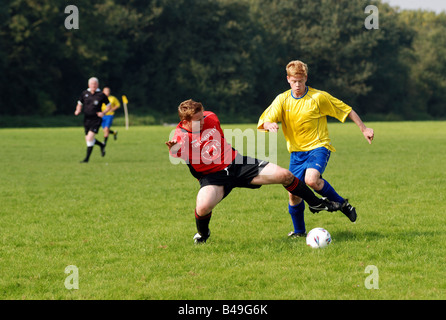 Sunday League football at Leamington Spa, England, UK Stock Photo