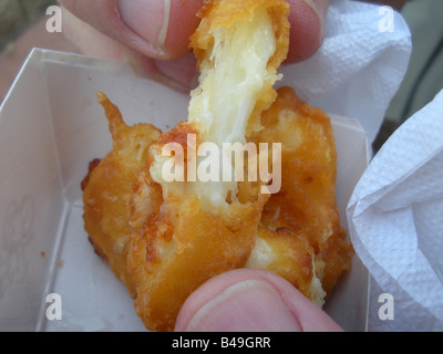 Deep fried cheese curd at the Minnesota State Fair Stock Photo