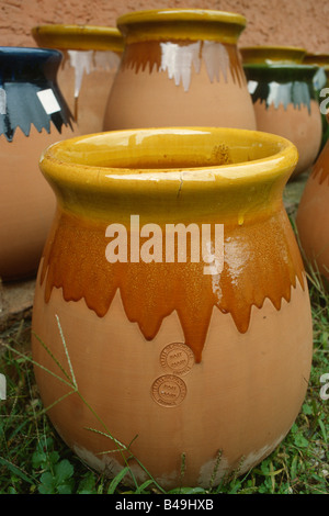 Vallauris France Traditional hand made clay pots on sale in Vallauris Stock Photo