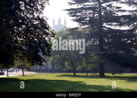 Pump Room Gardens and All Saints Parish Church, Leamington Spa, Warwickshire, England, UK Stock Photo