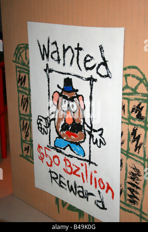 Wanted poster Mr Potato Head Toy Story Ride Hollywood Studios Walt Disney World Florida Stock Photo