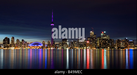 Panoramic view of downtown Toronto Skyline from centre island, Ontario, Canada Stock Photo