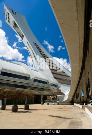 Montreal Biodome with Olympic Stadium, Montreal, Canada. Stock Photo