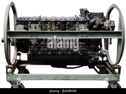 aviation, airplanes, engines, Junkers Juno 210 D engine for Messerschmitt Bf 109 B & D, Germany, circa 1940 - 1945, Stock Photo