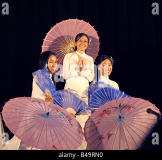performance by Vietnamese students Stock Photo