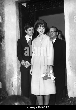 Spaak, Catherine, * 3.4.1945, French actress, with husband Fabrizio