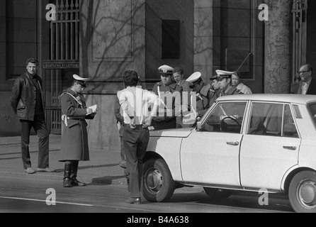 police, GDR, traffic police, Volkspolizei traffic policeman with Stock ...