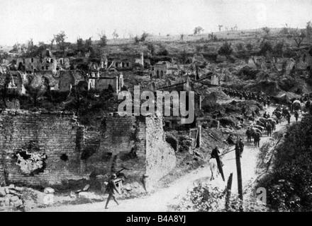 events, First World War / WWI, Western Front, France, Second Battle of the Aisne 16.4.1917 - 9.5.1917, Stock Photo