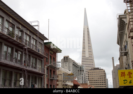 Cityscape view from Chinatown, San Francisco, California Stock Photo