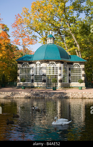 The bird's pavilion. Petergof, St.Petersburg, Russia. Stock Photo