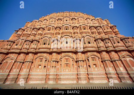 India, Jaipur, Wind Palace, Hawa Mahal Stock Photo