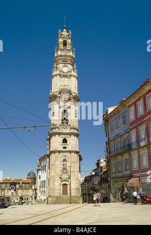 Portugal, Porto, Oporto, The 18th Century Torre Dos Clerigos Tower Stock Photo