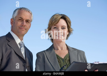 Two architects on location Stock Photo