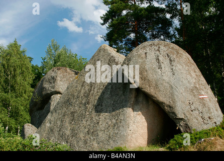 geography / travel, Austria, Waldviertel, landscapes, Blockheide, pyramid stone, Additional-Rights-Clearance-Info-Not-Available Stock Photo