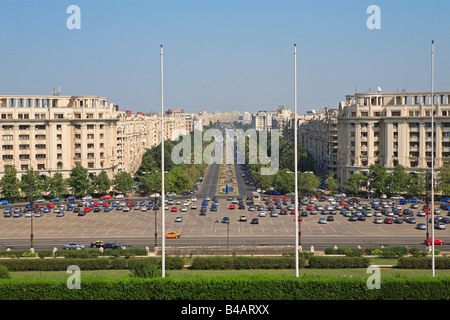 Boulevard Unirii, From Palace Of Parliament Stock Photo